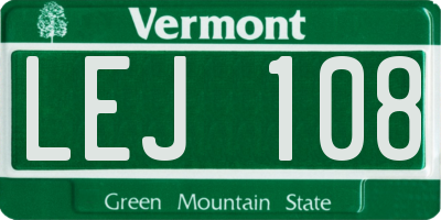 VT license plate LEJ108