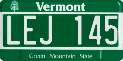 VT license plate LEJ145