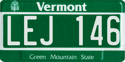 VT license plate LEJ146