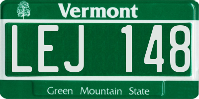 VT license plate LEJ148