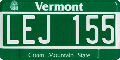 VT license plate LEJ155