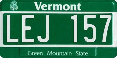 VT license plate LEJ157