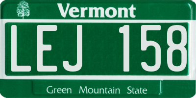 VT license plate LEJ158