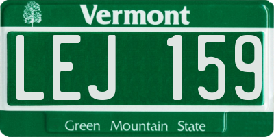 VT license plate LEJ159