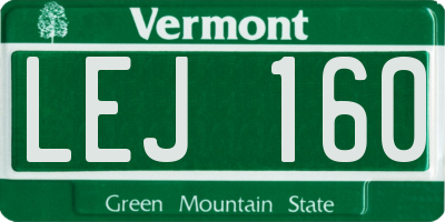 VT license plate LEJ160