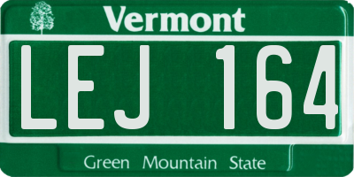 VT license plate LEJ164
