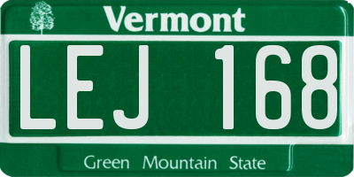 VT license plate LEJ168