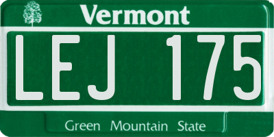 VT license plate LEJ175