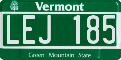 VT license plate LEJ185