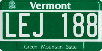 VT license plate LEJ188