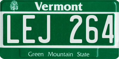 VT license plate LEJ264