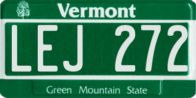 VT license plate LEJ272