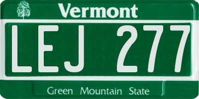 VT license plate LEJ277