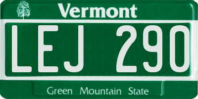 VT license plate LEJ290