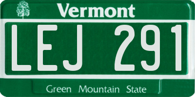 VT license plate LEJ291