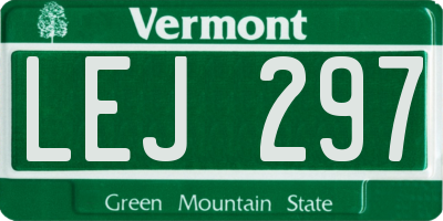 VT license plate LEJ297