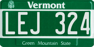 VT license plate LEJ324
