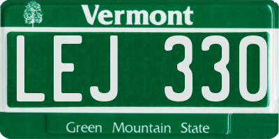 VT license plate LEJ330