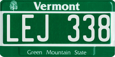 VT license plate LEJ338