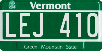 VT license plate LEJ410
