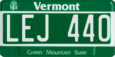VT license plate LEJ440