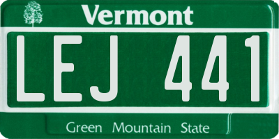 VT license plate LEJ441