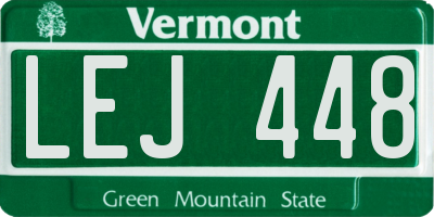 VT license plate LEJ448