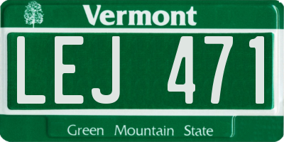 VT license plate LEJ471