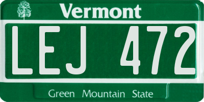 VT license plate LEJ472
