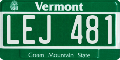 VT license plate LEJ481