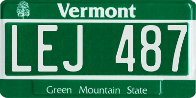 VT license plate LEJ487