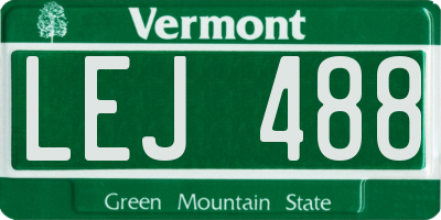 VT license plate LEJ488