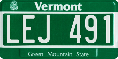 VT license plate LEJ491