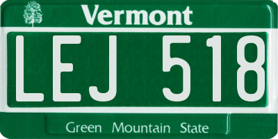 VT license plate LEJ518