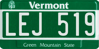 VT license plate LEJ519