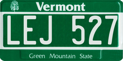 VT license plate LEJ527