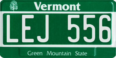 VT license plate LEJ556