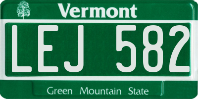 VT license plate LEJ582