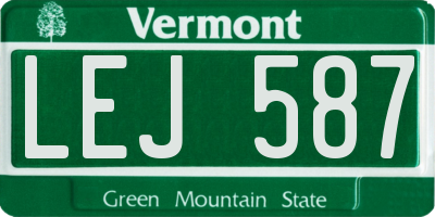 VT license plate LEJ587