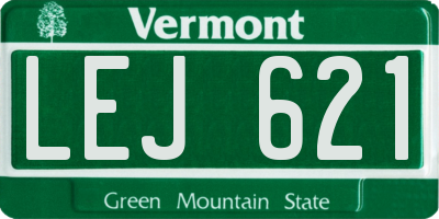 VT license plate LEJ621