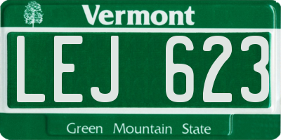 VT license plate LEJ623