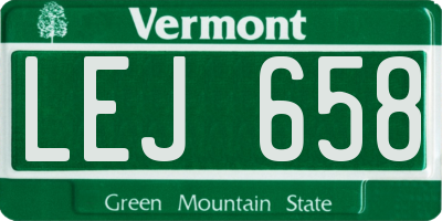 VT license plate LEJ658