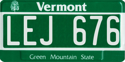 VT license plate LEJ676
