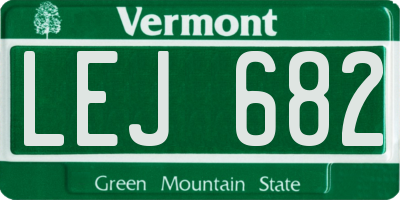 VT license plate LEJ682