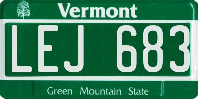 VT license plate LEJ683