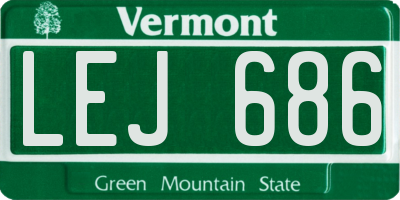 VT license plate LEJ686