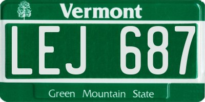 VT license plate LEJ687