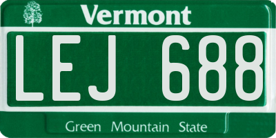 VT license plate LEJ688