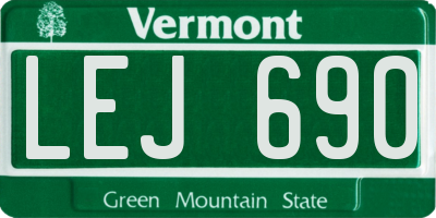 VT license plate LEJ690