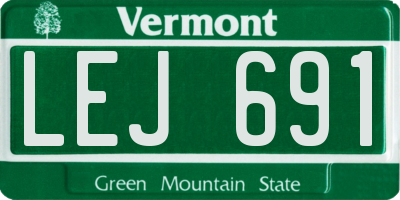 VT license plate LEJ691